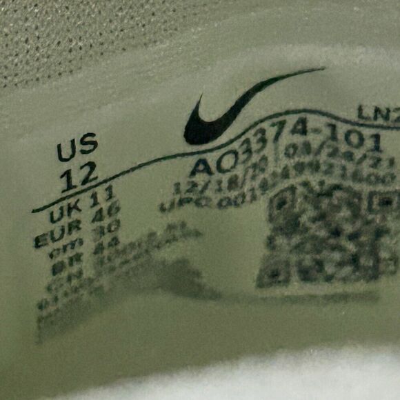 Nike Alpha Menace Elite 2 “White Wolf Grey" Men's Size 11-12 Football Cleats - Picture 10 of 10